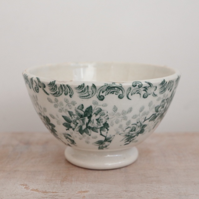 アンティーク プチ カフェオレボウル ROYAN フランス ショワジールロワ製 Choisy le Roi