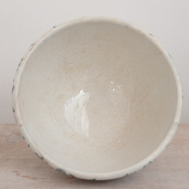 アンティーク プチ カフェオレボウル ROYAN フランス ショワジールロワ製 Choisy le Roi