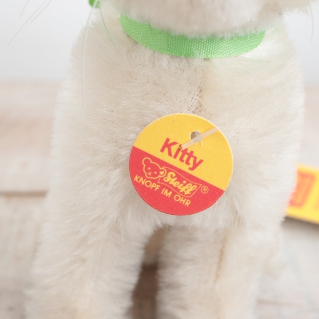アンティーク シュタイフ ネコ 白猫 Steiff Kitty Cat 12cm