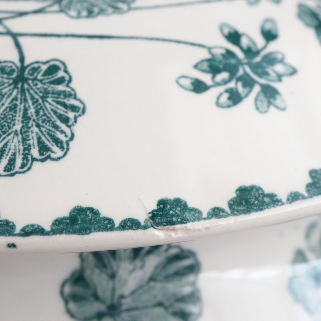 アンティーク スーピエール ゼラニウム GERANIUM フランス サルグミンヌ製 U&C SARREGUEMINES