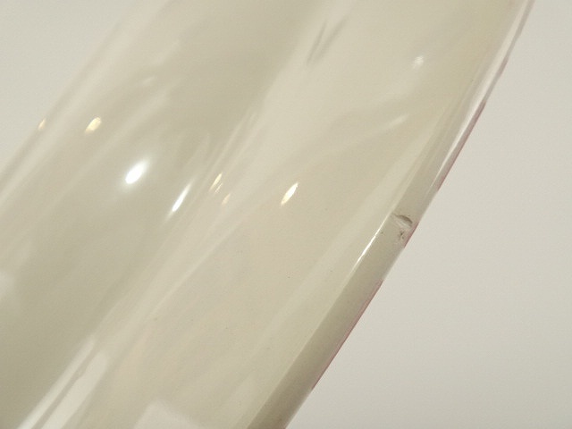 アンティークスープ皿 ワインレッドストライプ DIGOIN SARREGUEMINES製