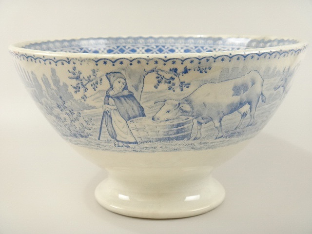 アンティークカフェオレボウル Laitiere Saint Amand et HAMAGE Nord製