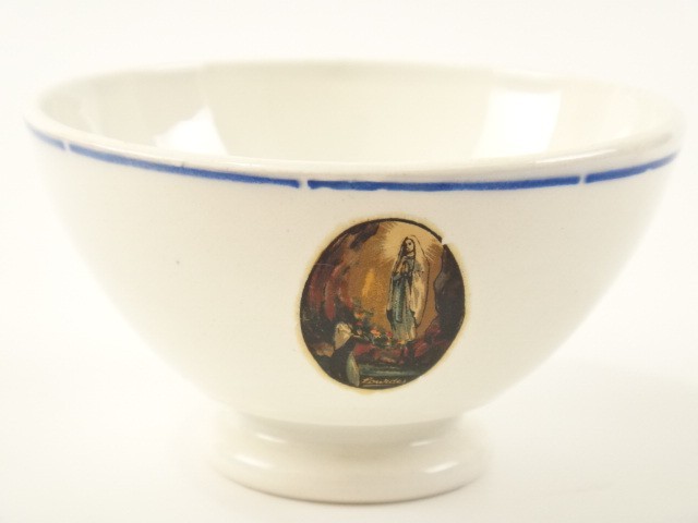 アンティーク カフェオレボウル ルルド SOUVENIR DE LOURDES Digoin製