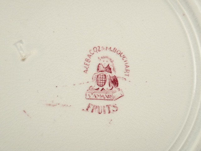 アンティーク皿 FRUITS St.Amand製