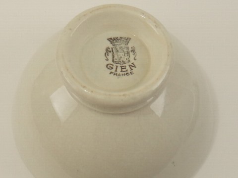アンティーク カフェオレボウル 白 GIEN製