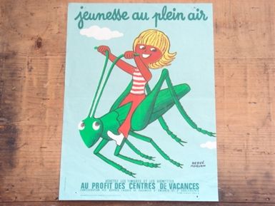 Jeunesse au plein air1973 ビンテージポスター