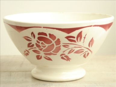 アンティークカフェオレボウル バラ