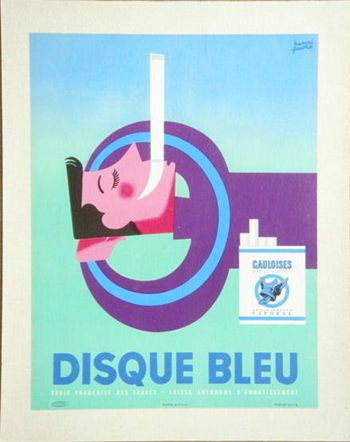 GAULOISES DISQUE BLEU ビンテージポスター