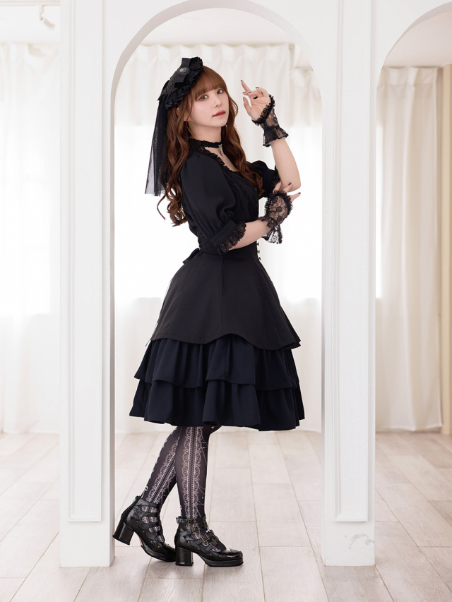 MIHO MATSUDA ゴシックベアワンピース 黒M ボーンコルセット ドレス MIHO MATSUDA ゴシックベアワンピース 黒M ボーンコルセット