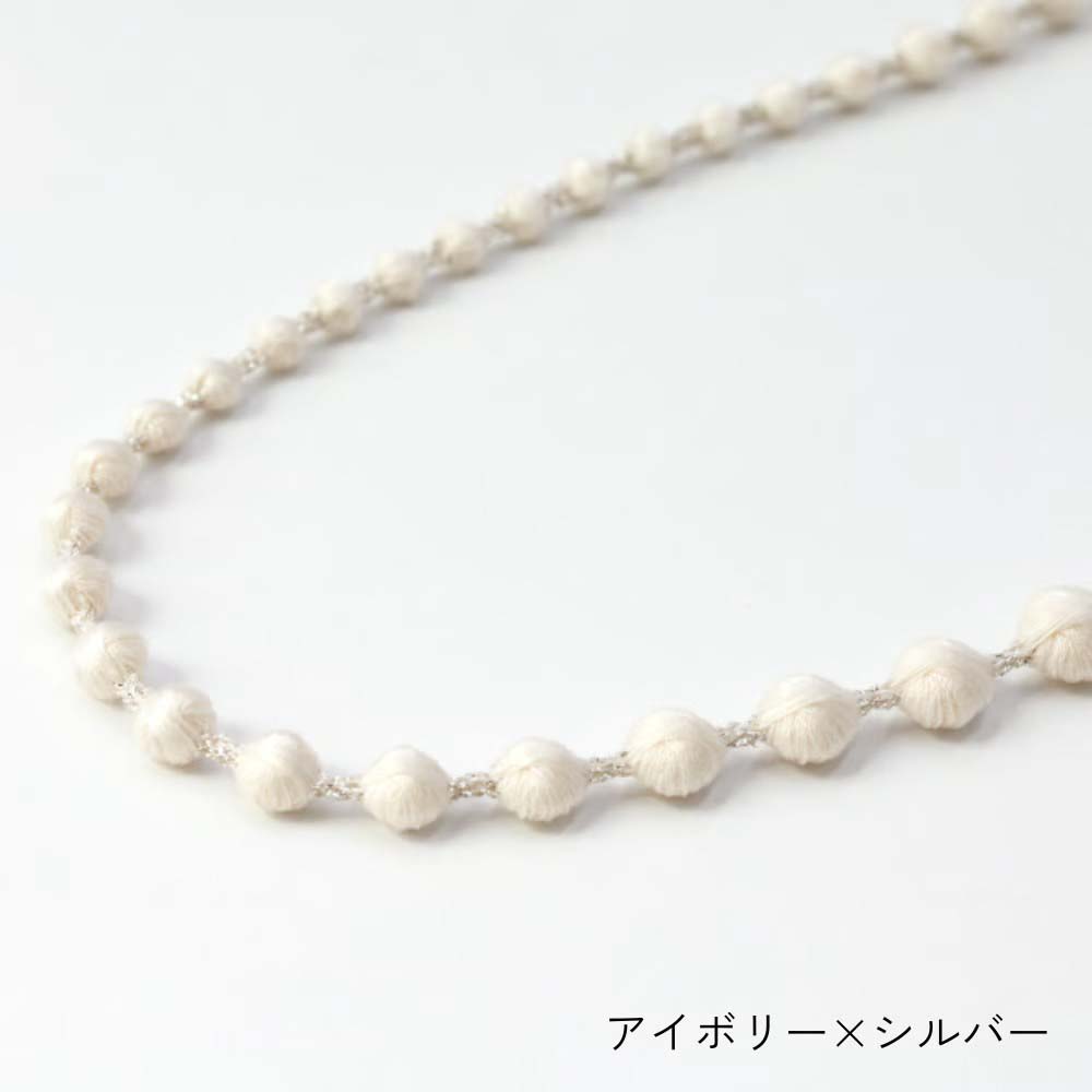 スフィア6個　ハート型2個　ブレス2本 糸でできたネックレス | スフィアプラス 55cm | トリプル・オゥ - 000