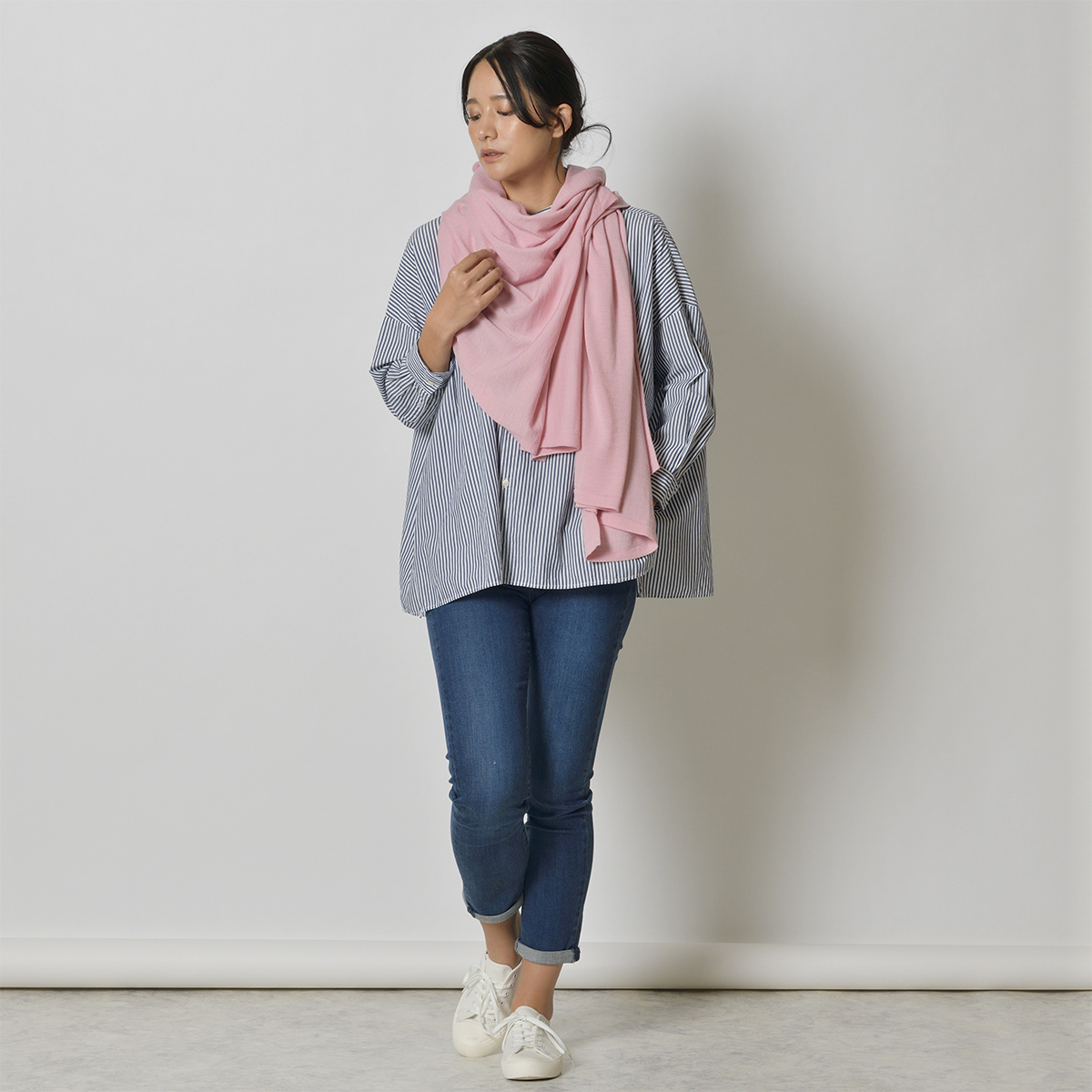 ずり落ちない、洗濯できるウールストール - SAIFUKU（mino）