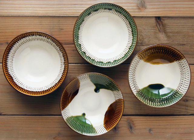 とびかんなと二彩釉 大皿/取り鉢 波佐見焼 - BAR BAR（馬場商店）