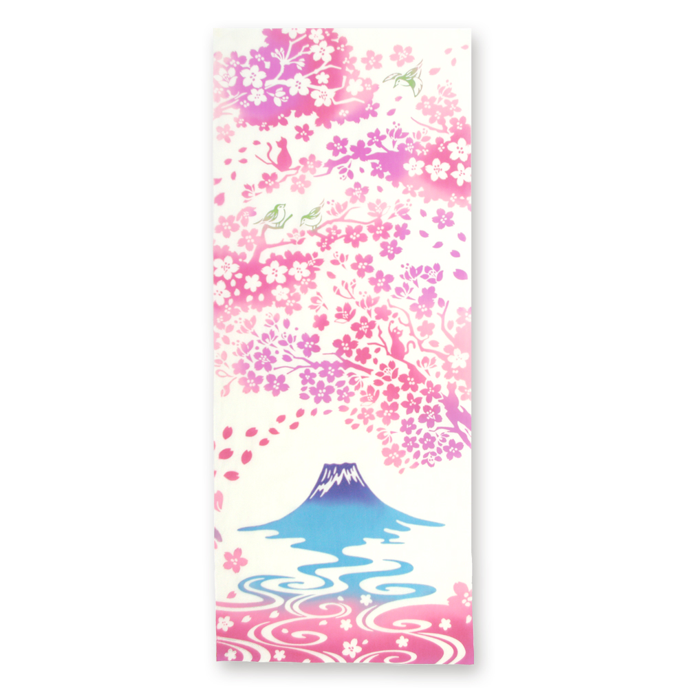 注染の手ぬぐい 富士見桜 | 春 - JIKAN STYLE -