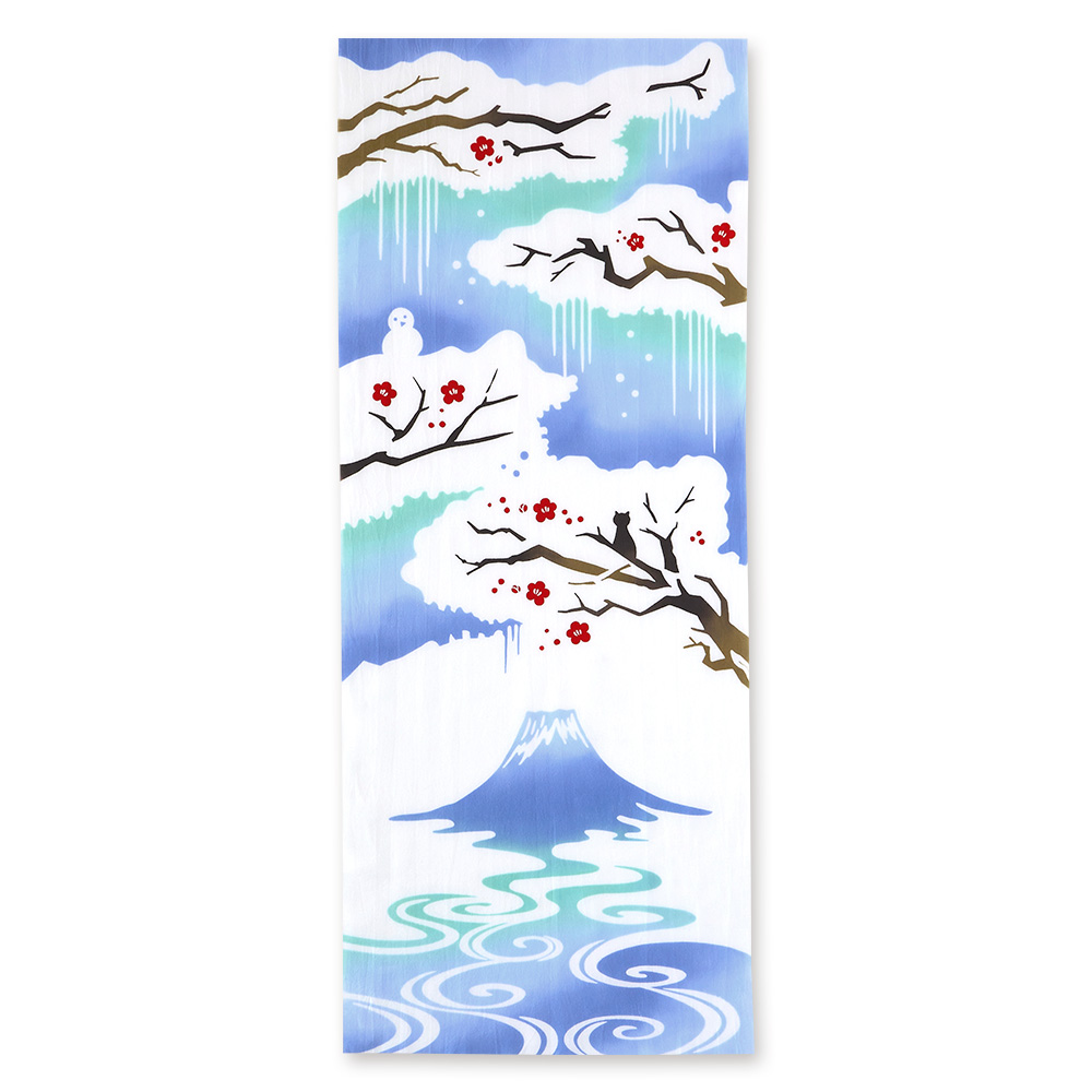 注染の手ぬぐい 富士見雪景 | 冬 - JIKAN STYLE -