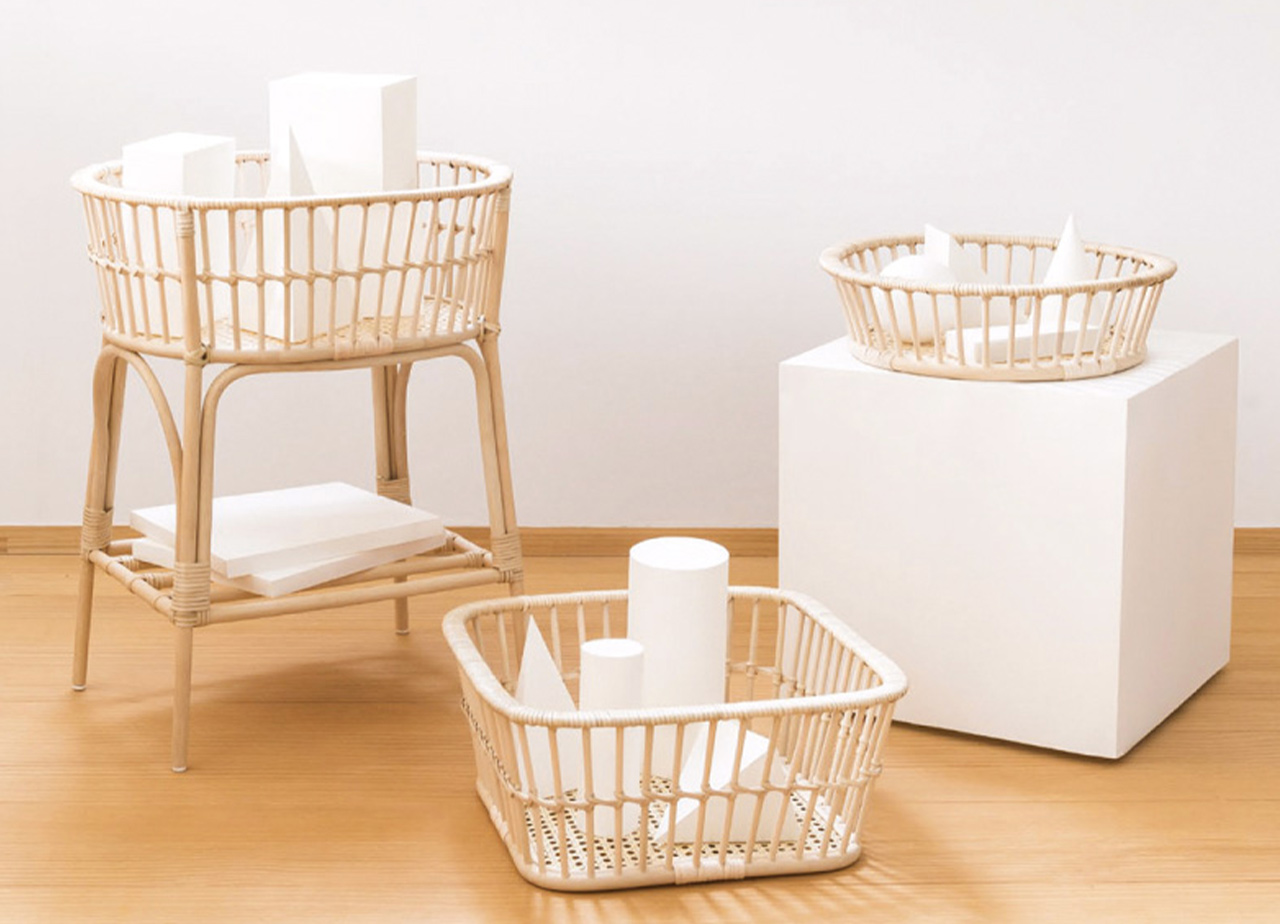 天然素材　籠　脚付き ハイル | 脚付きかご - ツルヤ商店
