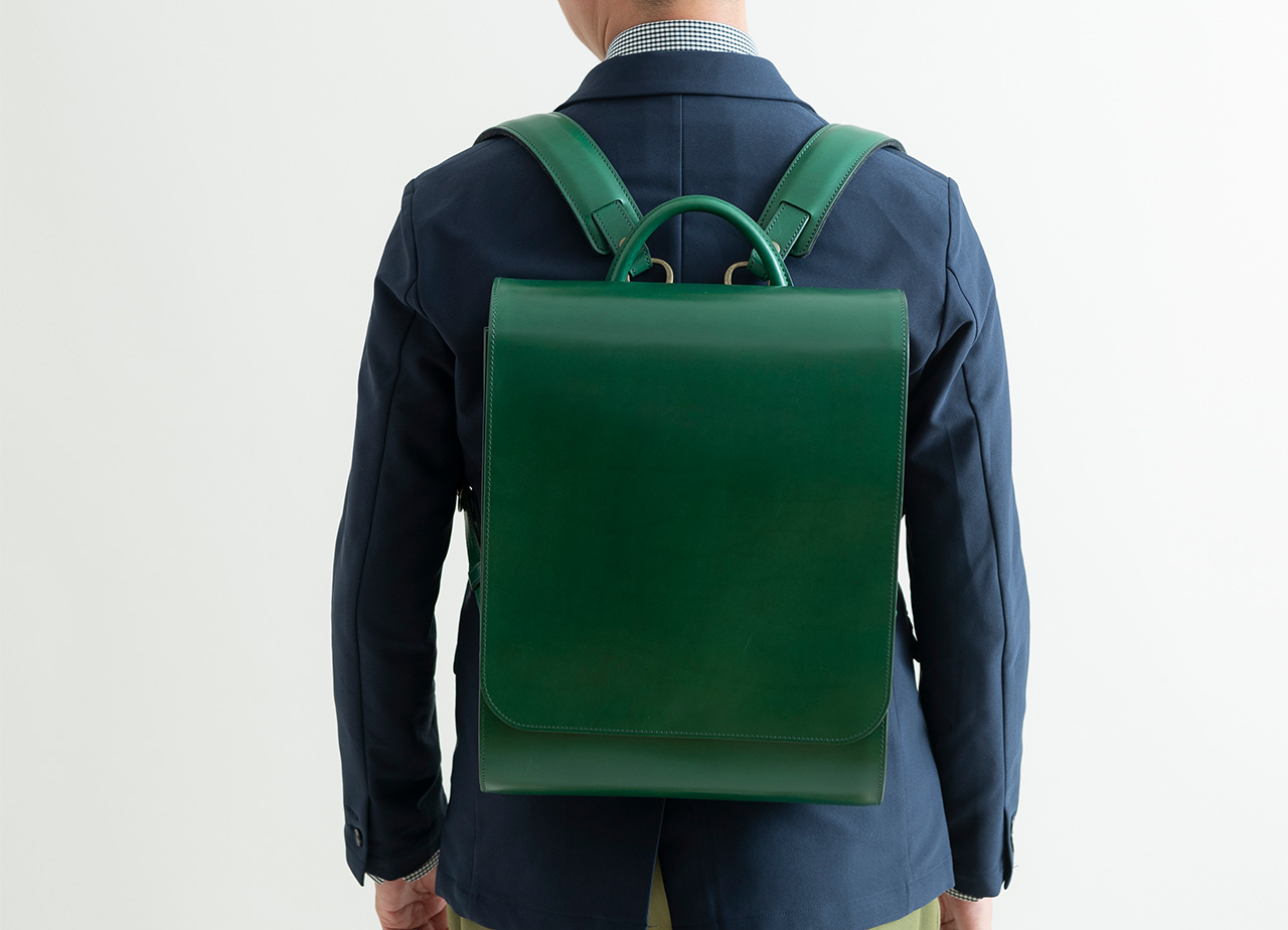 レザーバックパック | フラップ 3カラー -IKUTA KABAN