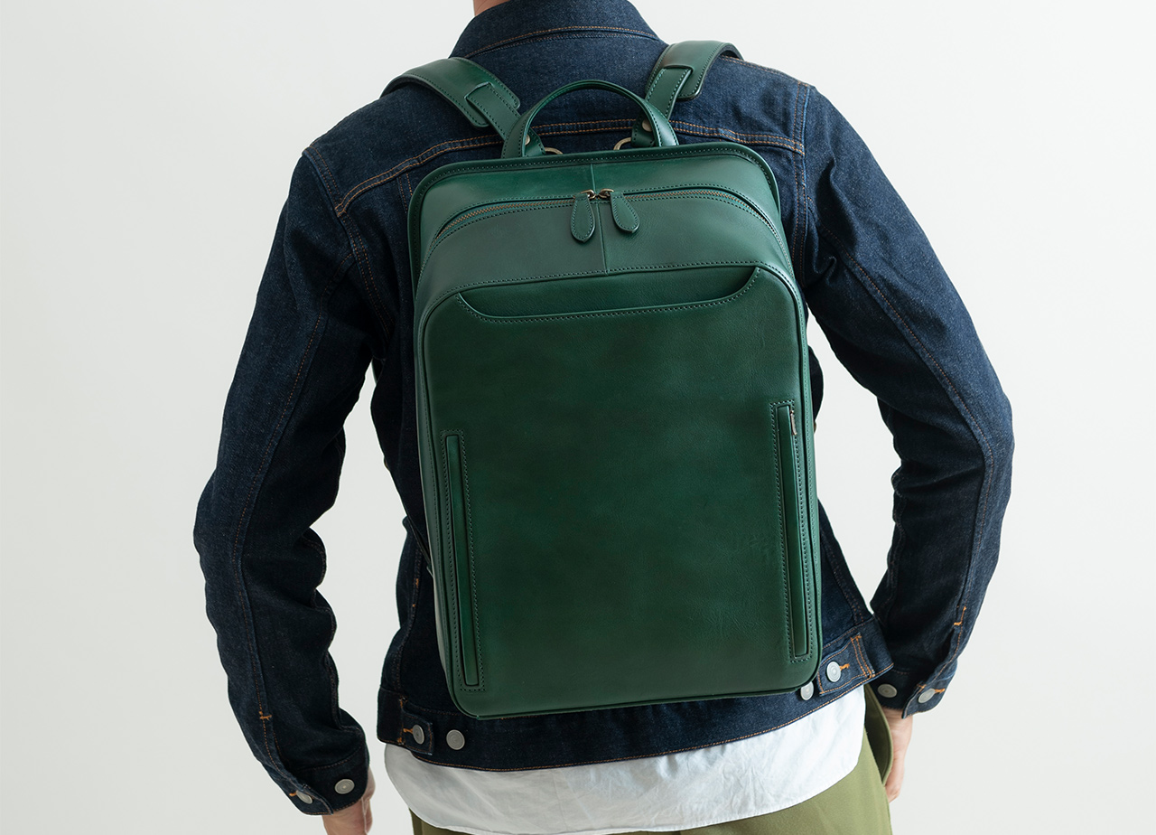 レザーバックパック | スクエア 3カラー - IKUTA KABAN