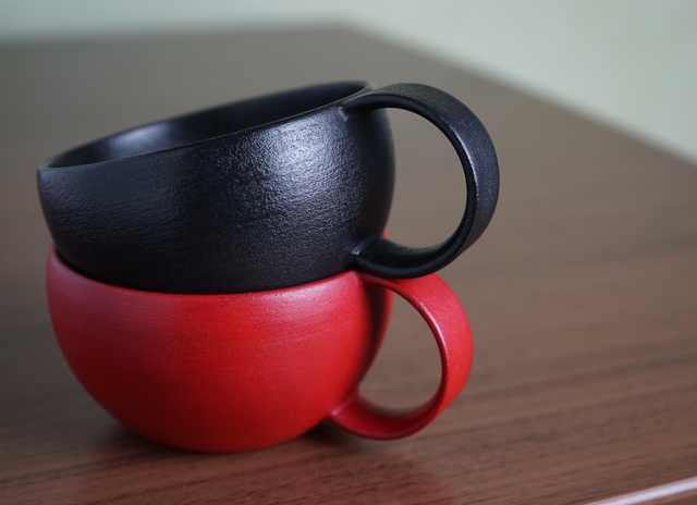 漆塗のマグカップ|蒔地技法ステンレス対応 - 輪島キリモト