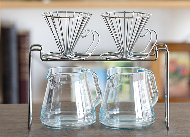 ふたつ同時にドリップ ドリッパースタンドダブル - 珈琲考具