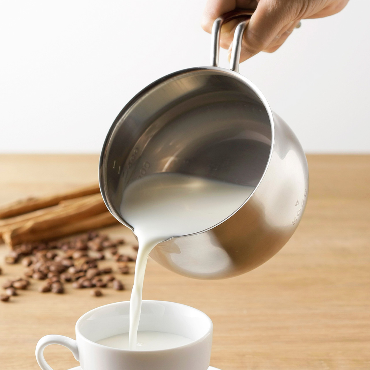 ドリップもできる ステンレス製のミルクパン - 珈琲考具