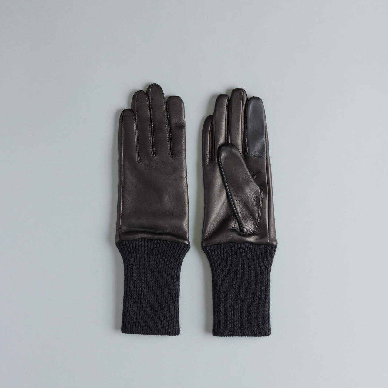 タッチパネル対応 手首まで暖かい 日本製の革手袋 | レディース