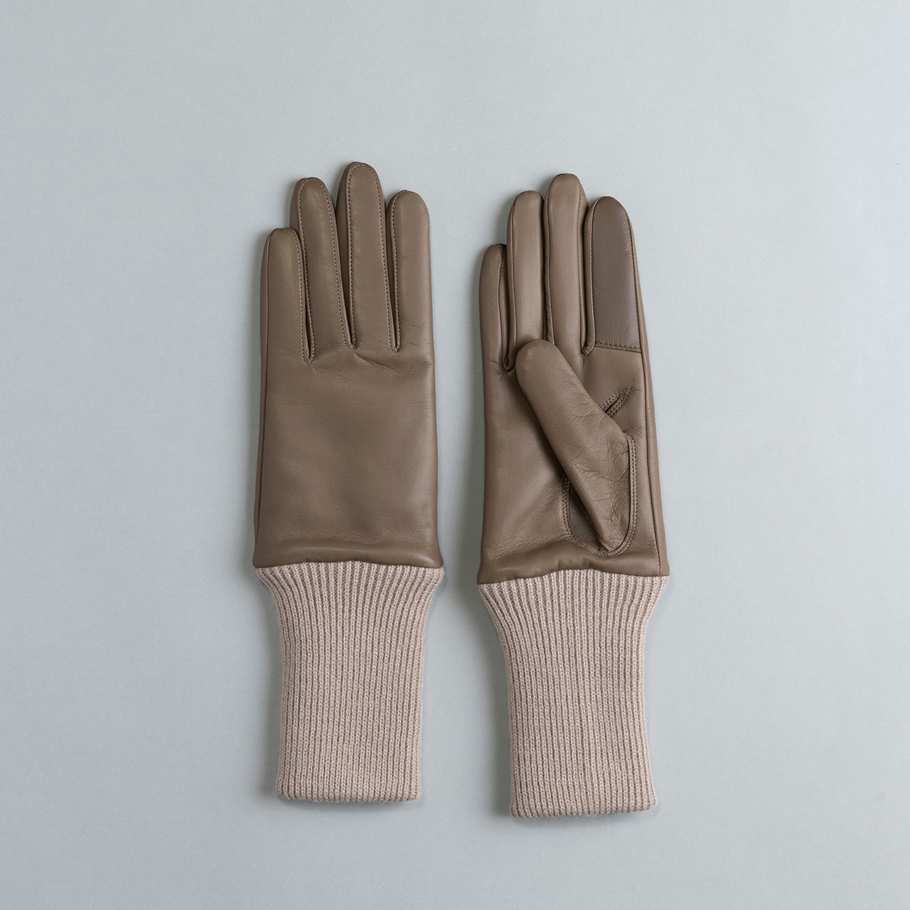 タッチパネル対応 手首まで暖かい 日本製の革手袋 | レディース