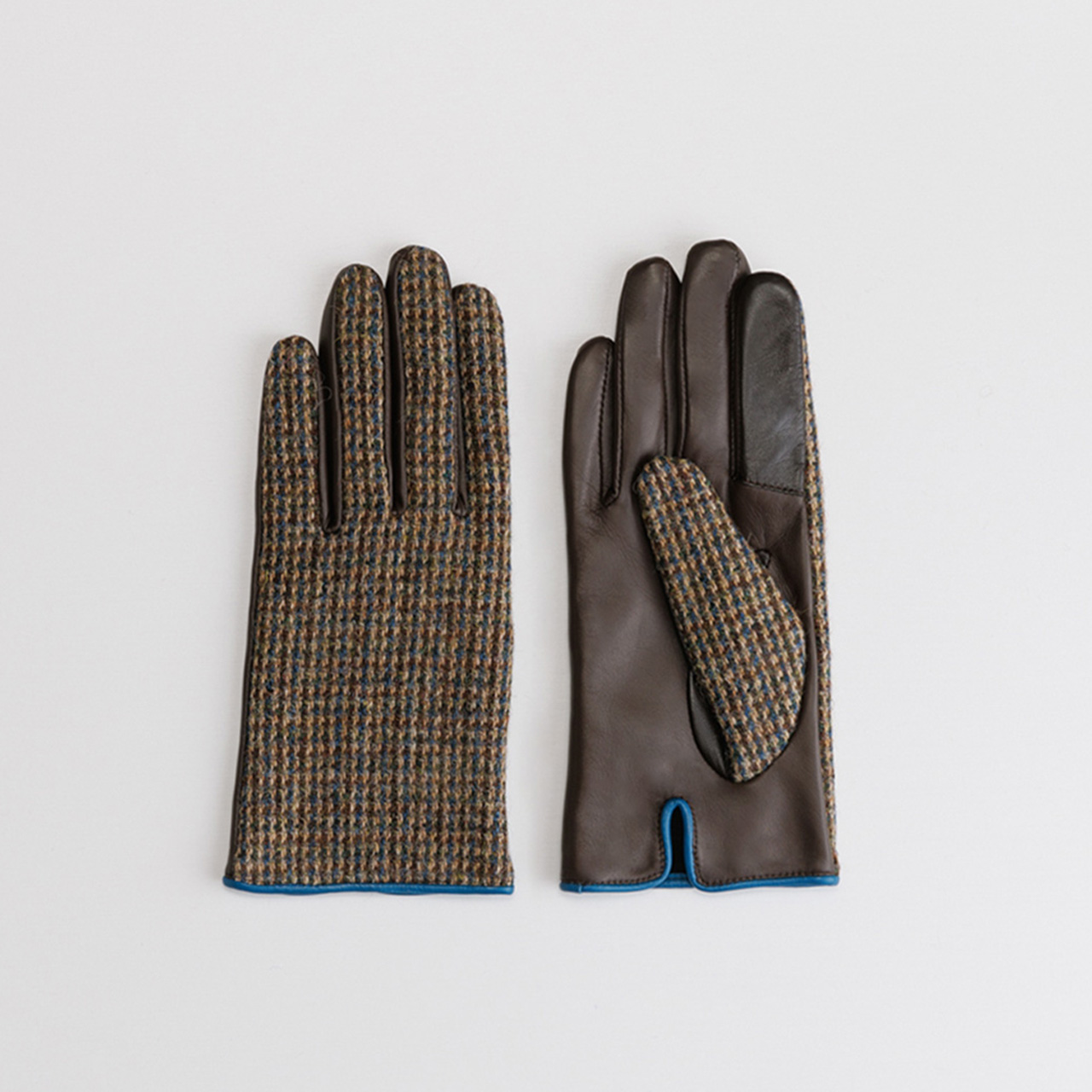 高級感♡ハリスツイード Harris Tweed 本革手袋 Ｌサイズ 裏起毛 HARRIS TWEED（ハリスツイード） 【メール便対応】 手袋 メンズ 冬