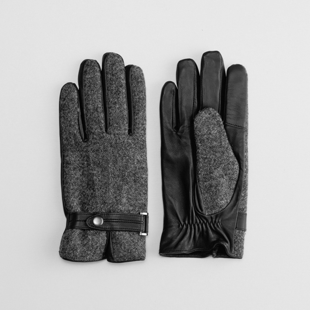 日本製の革手袋 | メンズ ハリスツイード タッチパネル対応 -クロダ