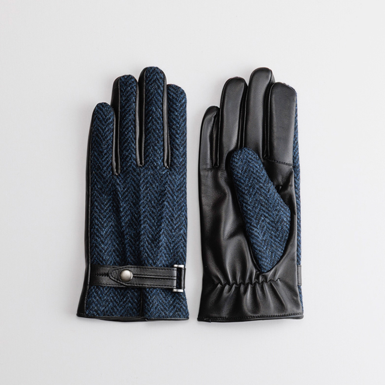 日本製の革手袋 | メンズ ハリスツイード タッチパネル対応 -クロダ