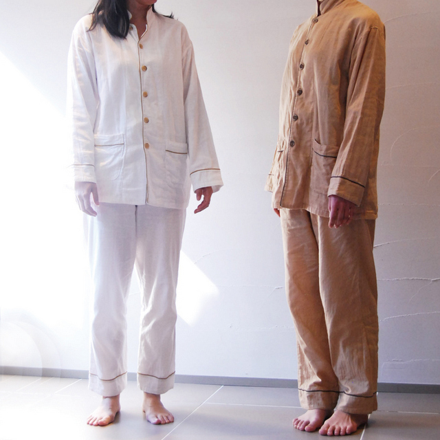 京和晒綿紗 ねむりのプロが徹底的に考えた ガーゼパジャマ 草木染め さんご 京和晒綿紗 ねむりのプロが徹底的に考えた ガーゼパジャマ 草木染め さんご