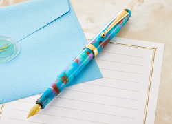 アンリークイール　レザー製ボールペン キャップ付き ブラウン アンリークイール レザー製ボールペン キャップ付き ブラウン 革