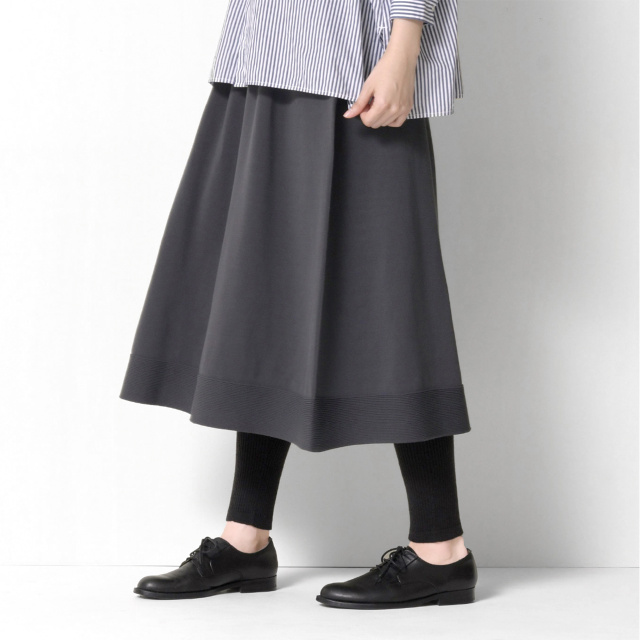 のびる腹巻き付ニットロングスカート おなかをつつむ - SAIFUKU -