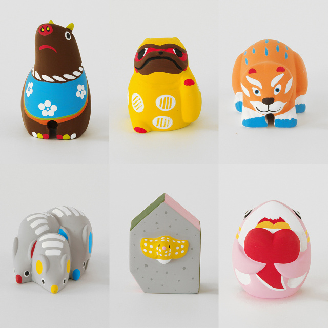 縁起の良いかわいい動物人形 | 京土鈴 / 四字熟語