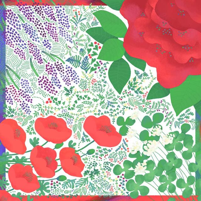 超撥水風呂敷 ながれ 96cm -朝倉染布-