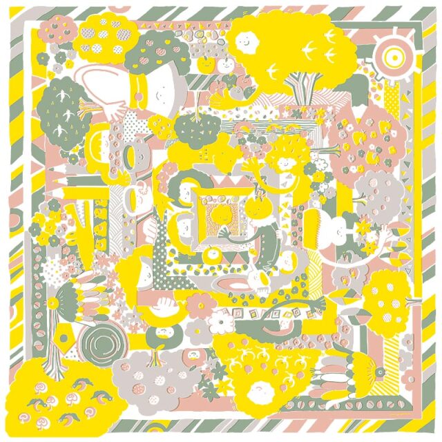 超撥水風呂敷 ながれ 96cm -朝倉染布-