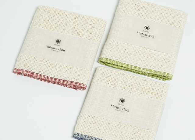 ガラ紡のふきん キッチンクロス - nicori