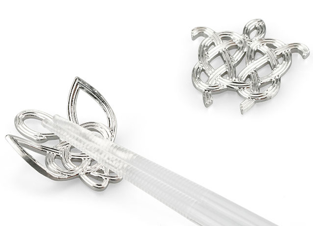 鶴亀の水引をモチーフにした錫の箸置「鶴亀」 - 能作 -