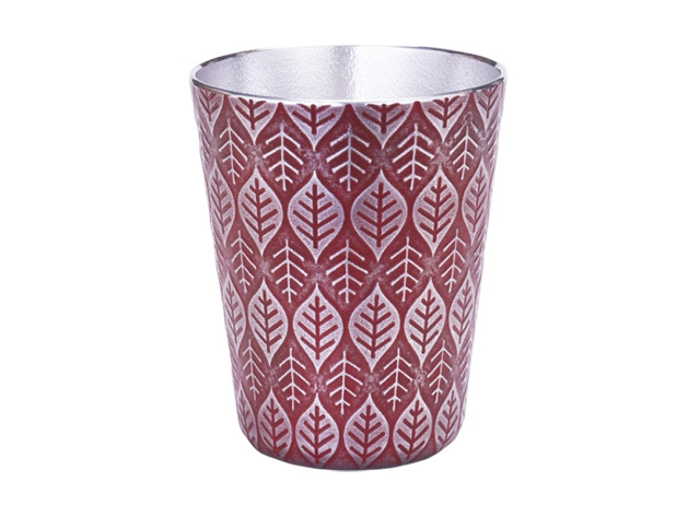 大阪錫器　錫製 タンブラーはっぱ