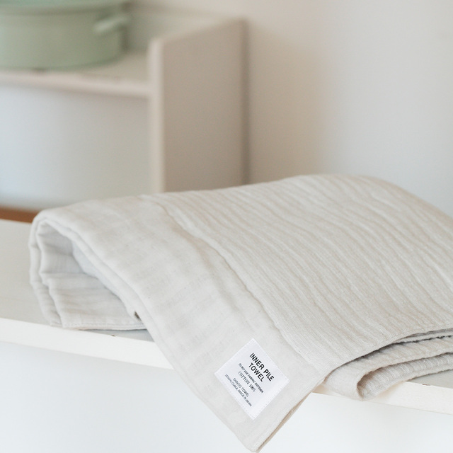 インナーパイルタオル | ガーゼとパイルのいいとこどり - SHINTO TOWEL/Ivory（アイボリー）