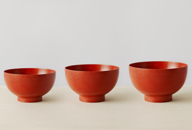 小さな色拭き漆椀 | 大きな色拭き漆椀 - 漆琳堂