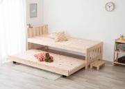 ひのき親子・ペアベッドフレーム - 源ベッド -