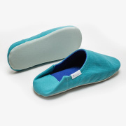 帆布バブーシュ  - ABE HOME SHOES -/ターコイズブルー