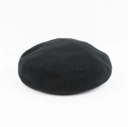 リネンバスクベレー│ 涼しい麻 - Beret is flamingo/ブラック