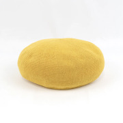 リネンバスクベレー│ 涼しい麻 - Beret is flamingo/イエロー