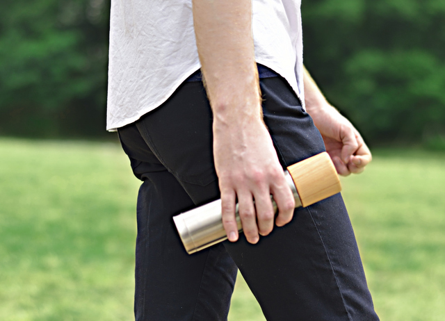 木製コップと魔法瓶の水筒「Bottle」 - MokuNeji × SUS gallery