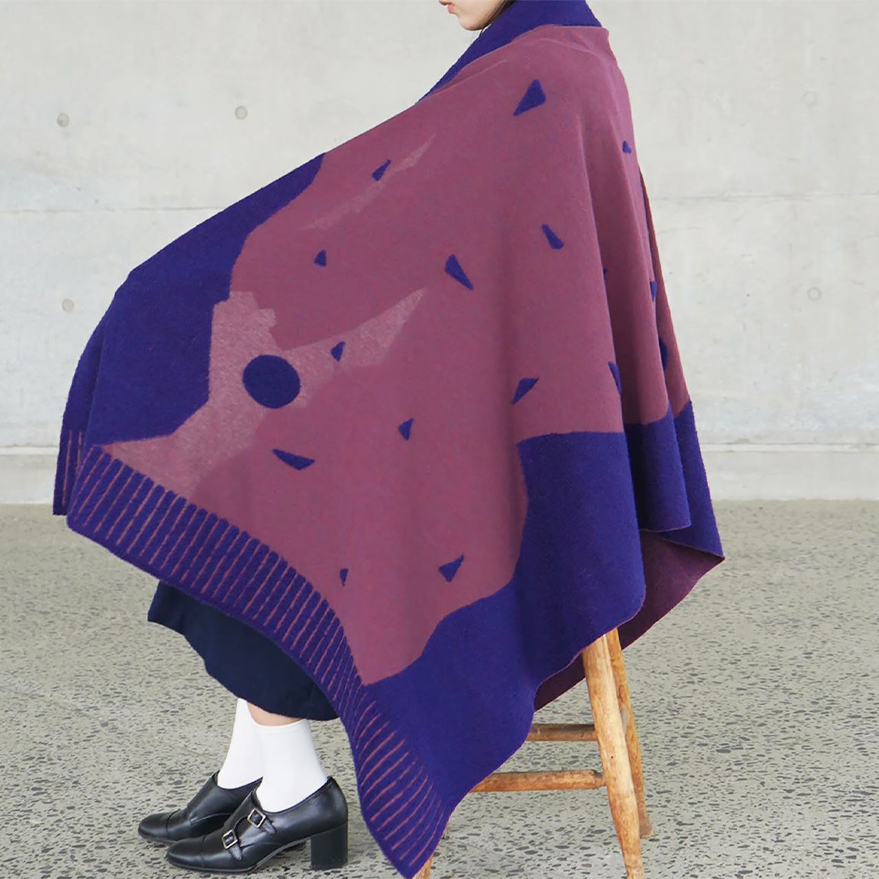 ✨美品✨nitorito ニトリト　ストール　大判　日本製　ウールコットン nitorito｜ウールストール tori - nitorito(ニトリト) | キナリノモール