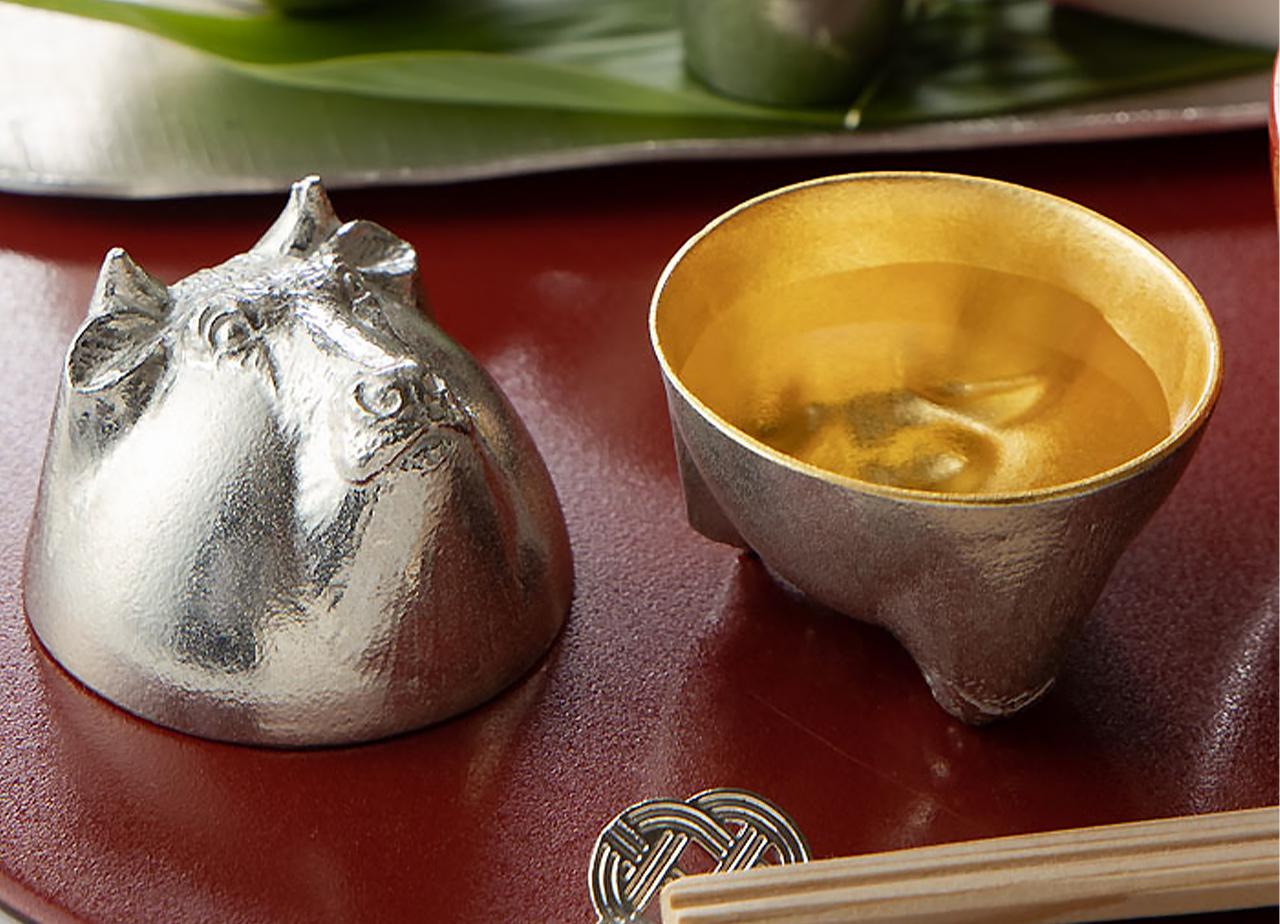 十二支を錫で楽しむ 縁起の良い干支ぐい呑 十二支セット -能作