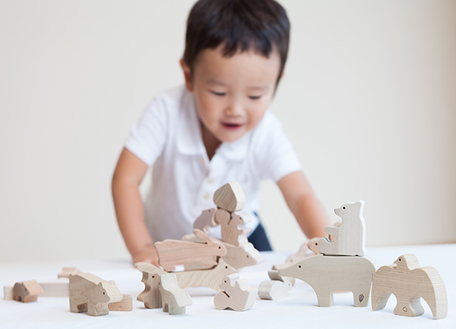 子どもたちが親しみやすい森のどうぶつと木の実 森のどうぶつつみき