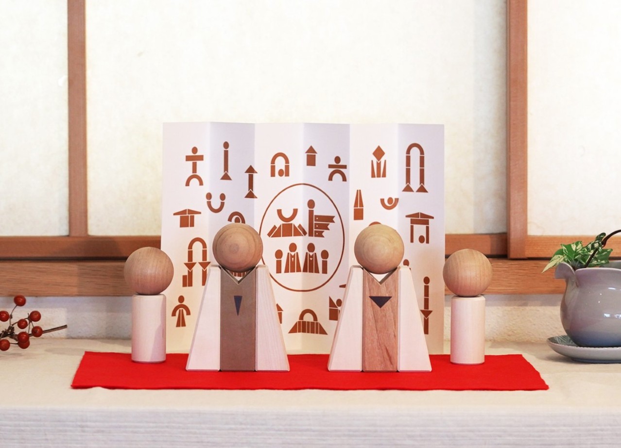 【専用】　つむぎ様　飾り組子　５枚セット 節句のつみき」節句飾りとしても遊び道具としても使える、国産木材の