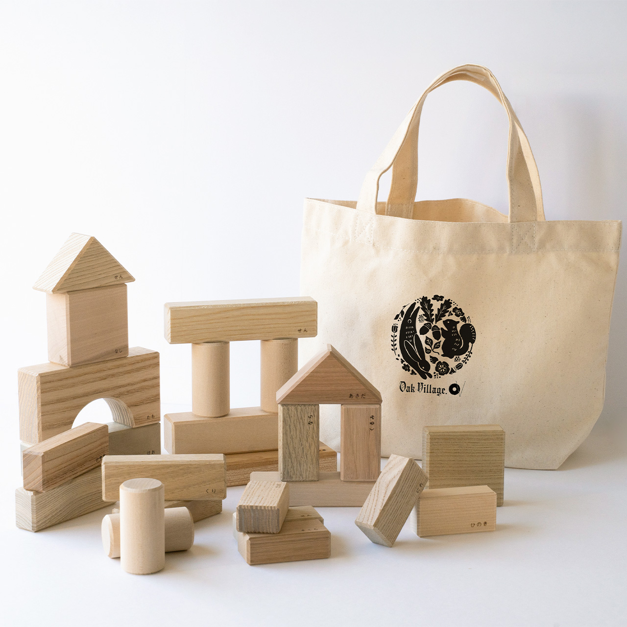 寄木の積木 | 出産祝いにおすすめ木のおもちゃ 国産材- オークヴィレッジ